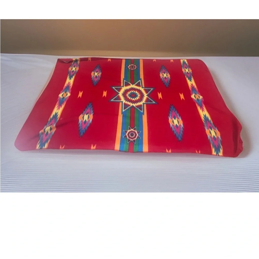 Southwestern Patterned Red Blanket